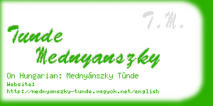 tunde mednyanszky business card