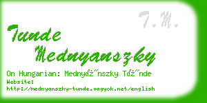 tunde mednyanszky business card